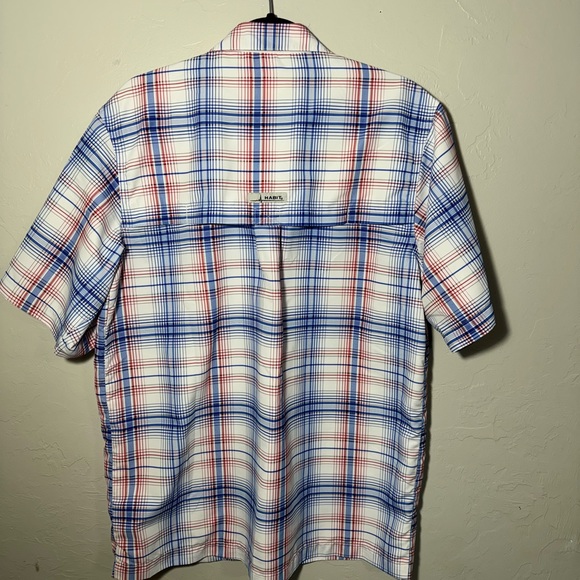 HABIT Mens Medium Red/White/Blue 40+ Solar Factor Outdoor Fishing Shirt - Picture 4 of 4